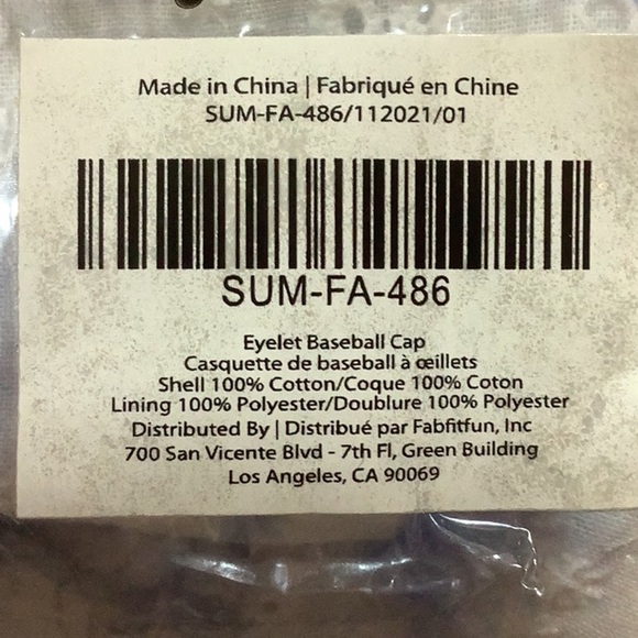 Summer &Rose Eyelet Baseball Cap - Picture 4 of 4